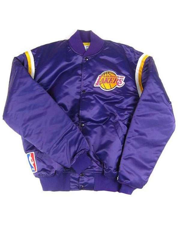 80s Lakers Purple Bomber Jacket