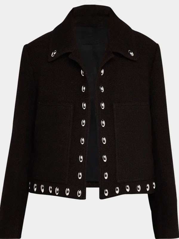 9-1-1 2025 May Grant Black Studded Jacket