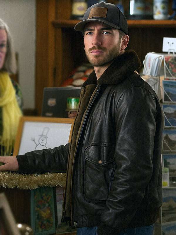 Ryan Carnes A Cherry Pie Christmas Leather Jacket