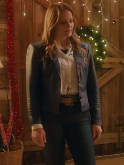 A Cherry Pie Christmas Katie Leclerc Leather Blazer