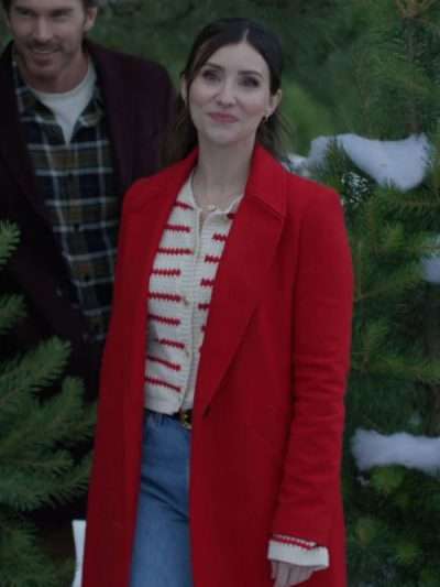 A Christmas Prayer 2025 Shae Robins Red Wool Trench Coat