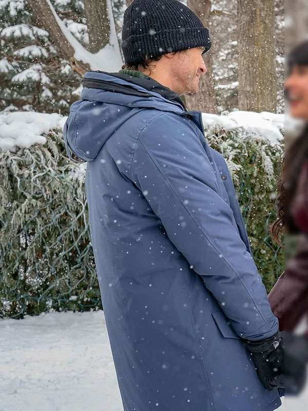 A Merry Little Ex-Mas 2025 Oliver Hudson Grey Jacket