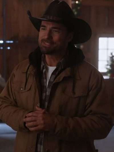 A Royal Montana Christmas 2025 Warren Christie Brown Jacket
