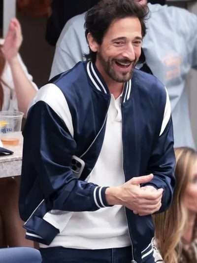 US Open Tennis Championships 2025 Adrien Brody Blue Jacket