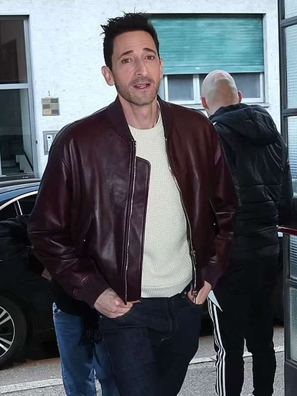 Adrien Brody Como vs Roma Match Maroon Jacket