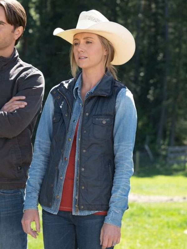 Amber Marshall Heartland S10 Blue Cotton Vest
