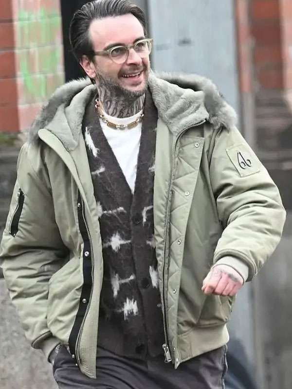 Brassic 2025 Joe Gilgun Green Hooded Bomber Jacket