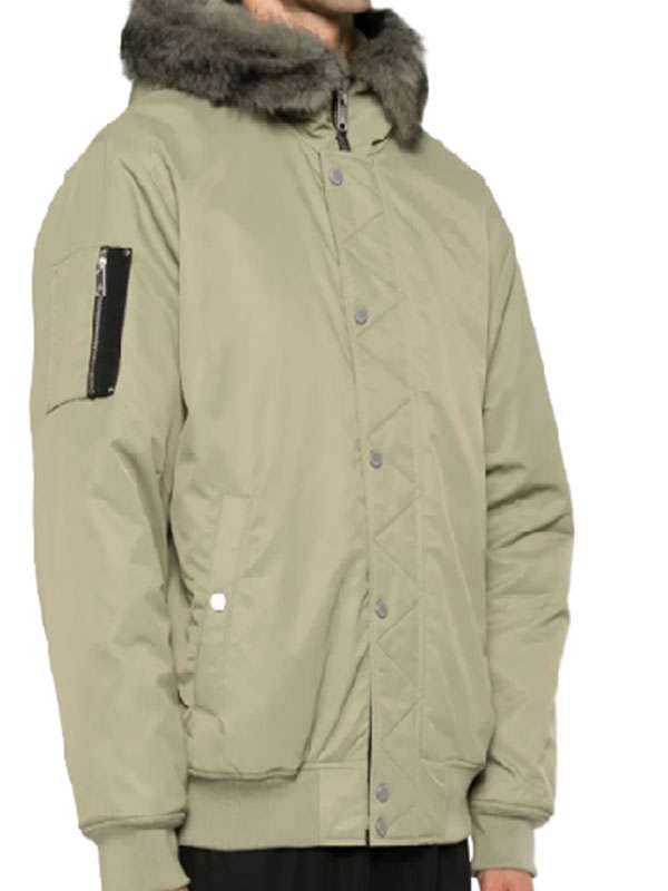 Brassic S07 Joe Gilgun Green Hooded Bomber Jacket