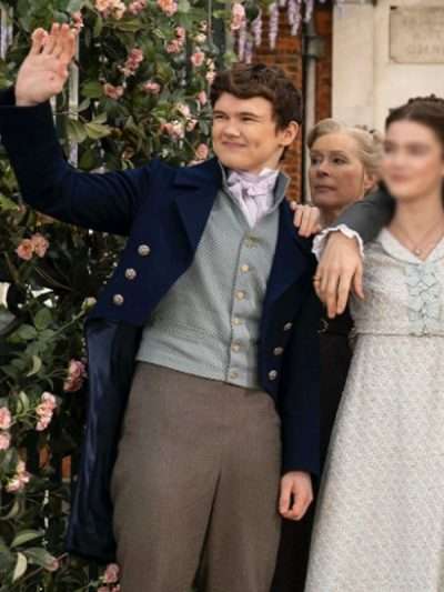 Bridgerton S03 Will Tilston Blue Wool Tailcoat