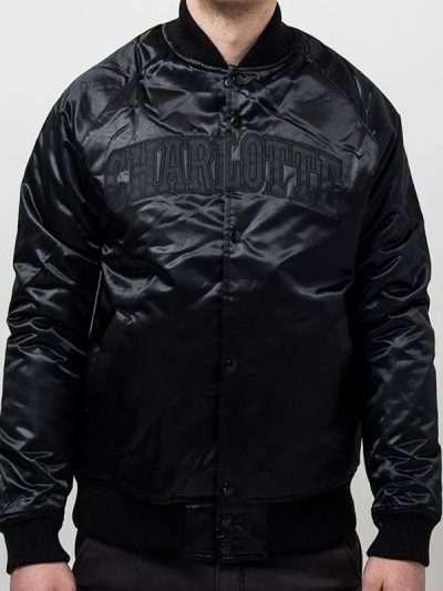 Charlotte Hornets Black Bomber Jacket