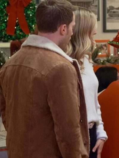 Christmas By Design 2023 Jonathan Keltz Brown Suede Leather Jacket