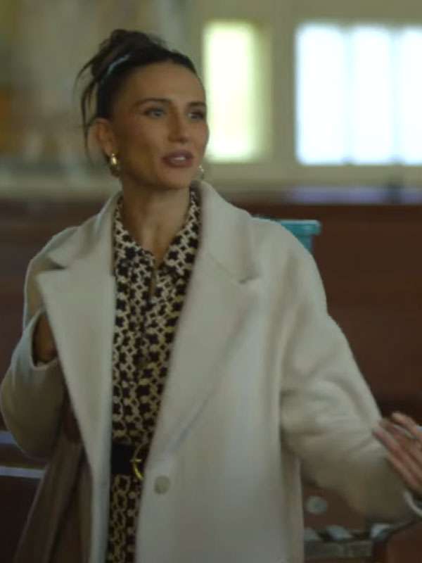 Christmas in Midnight Clear Alicia Josipovic White Wool Coat