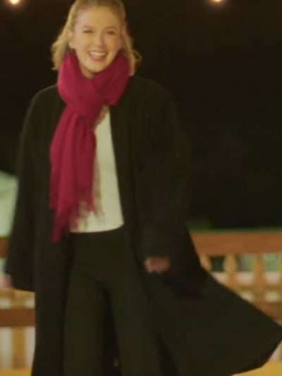 Kabby Borders Christmas in Mistletoe Black Wool Coat