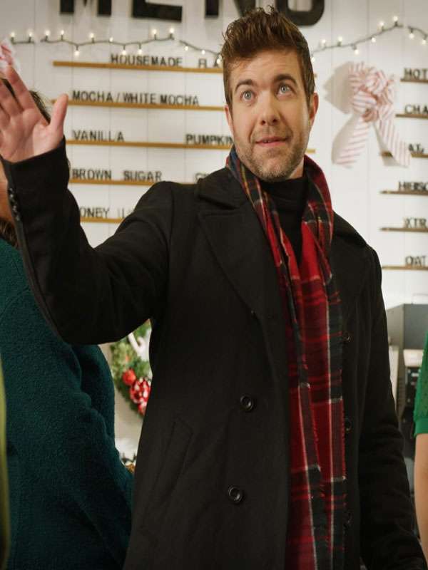 Steven Crane Christmas in Mistletoe Black Coat