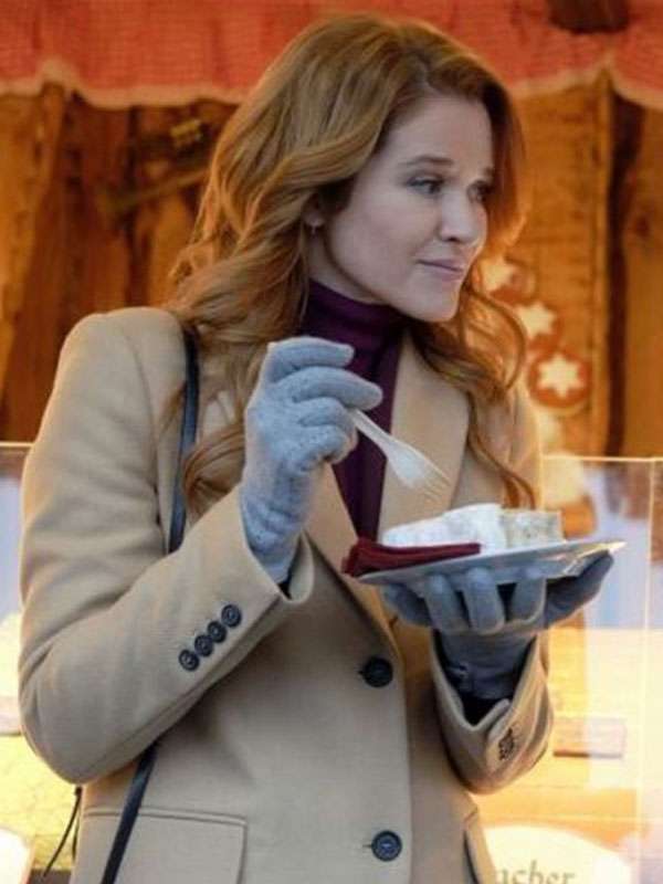 Christmas in Vienna Sarah Drew Beige Coat