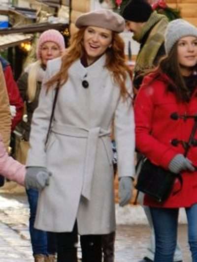 Christmas in Vienna Sarah Drew Grey Wool Coat