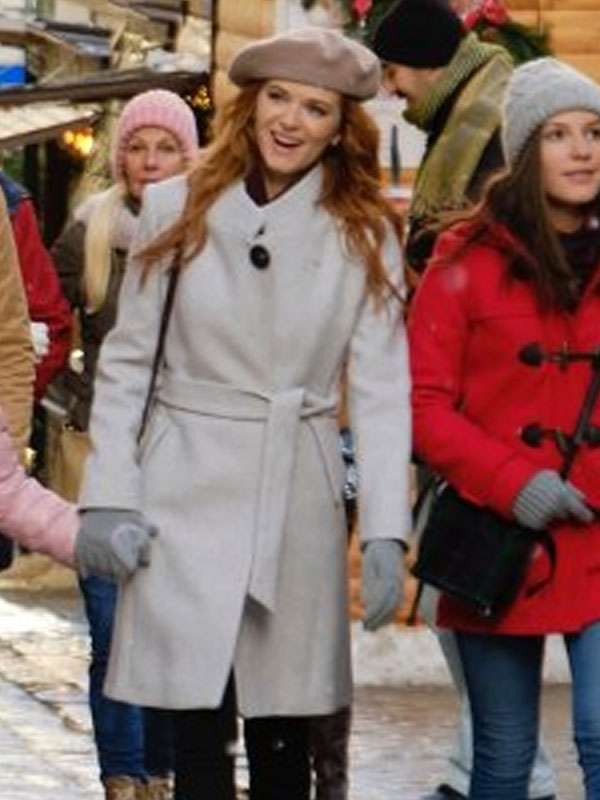 Christmas in Vienna Sarah Drew Grey Wool Coat