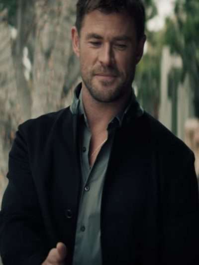 Chris Hemsworth Crime 101 Black Wool Jacket