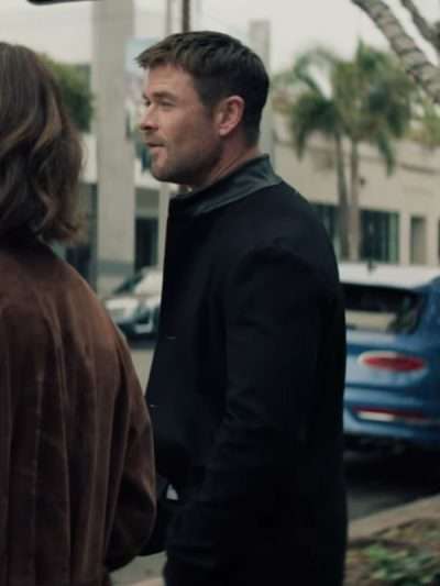 Crime 101 Chris Hemsworth Black Wool Jacket