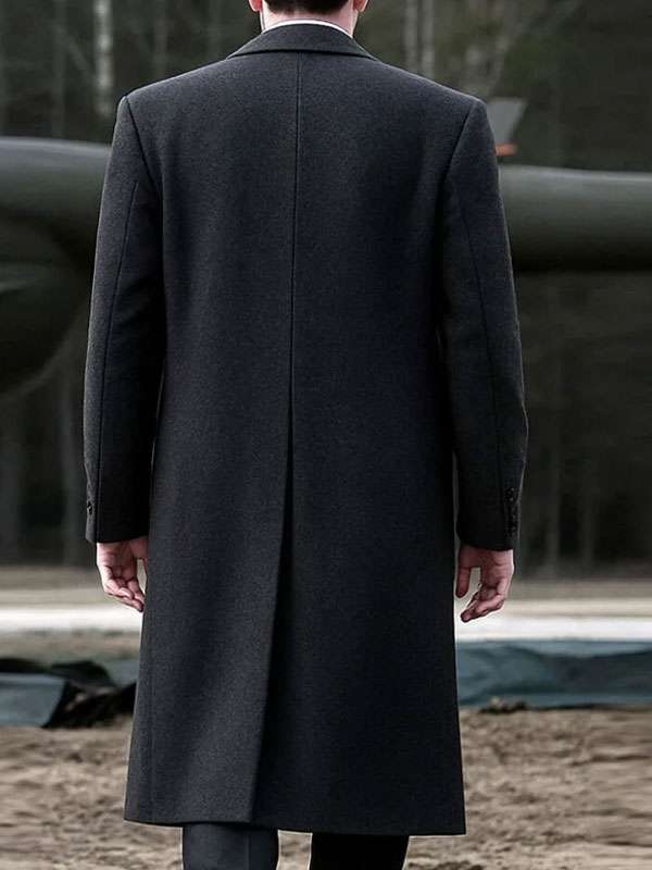 Down Cemetery Road S01 Darren Boyd Black Wool Coat