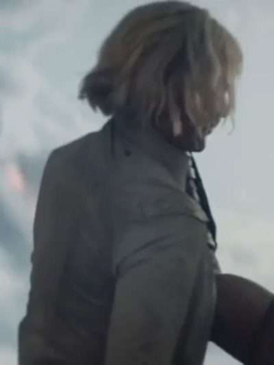 Elle Fanning Predator Badlands Leather Jacket