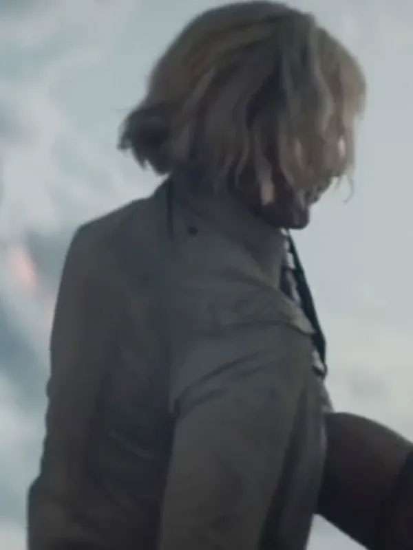 Elle Fanning Predator Badlands Leather Jacket