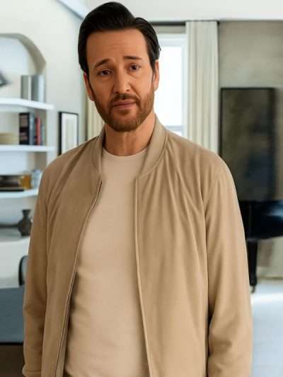 Elsbeth 2025 Jason Butler Harner Suede Leather Jacket