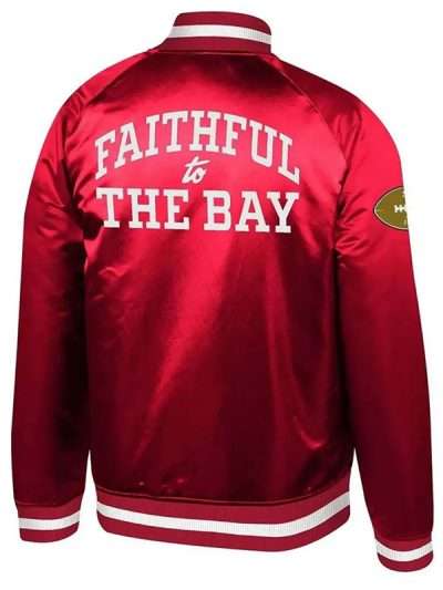Faithful To The Bay 49ers San Francisco Satin Bomber Jacket