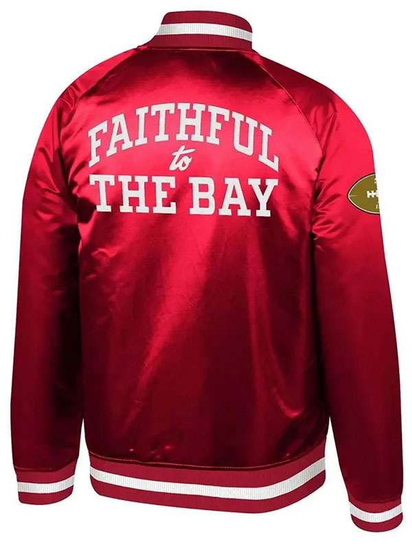Faithful To The Bay 49ers San Francisco Satin Bomber Jacket