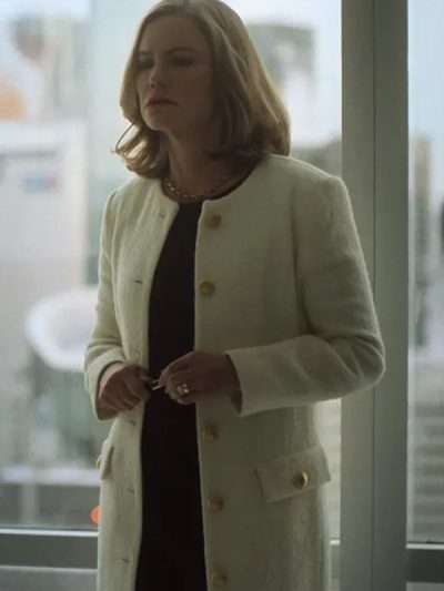 TV Series Fargo S05 Jennifer Jason Leigh White Wool Coat