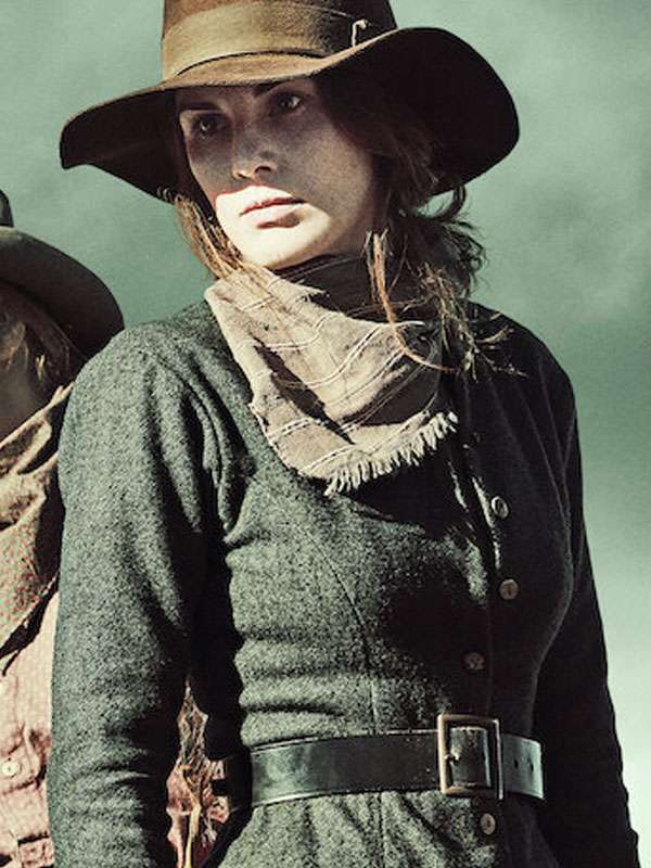 TV Series Godless Alice Fletcher Grey Wool Jacket