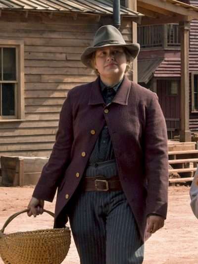 Merritt Wever Godless Maroon Jacket