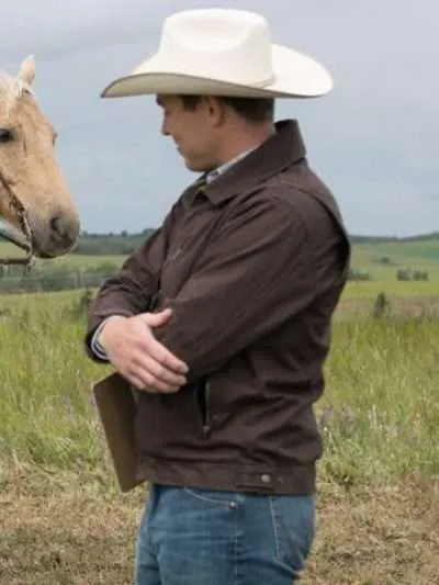 Heartland S10 Eric Gustafsson Brown Cotton Jacket