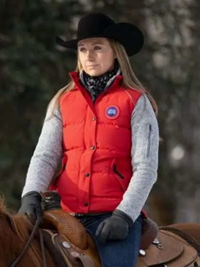 Heartland Amy Fleming Red Puffer Vest