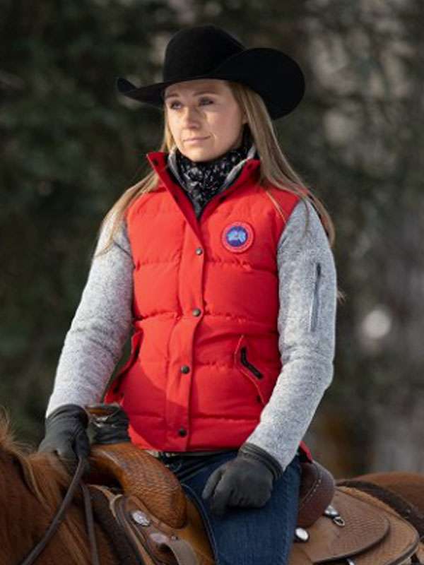 Heartland Amy Fleming Red Puffer Vest