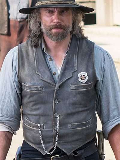 Anson Mount Hell on Wheels Distressed Leather Vest