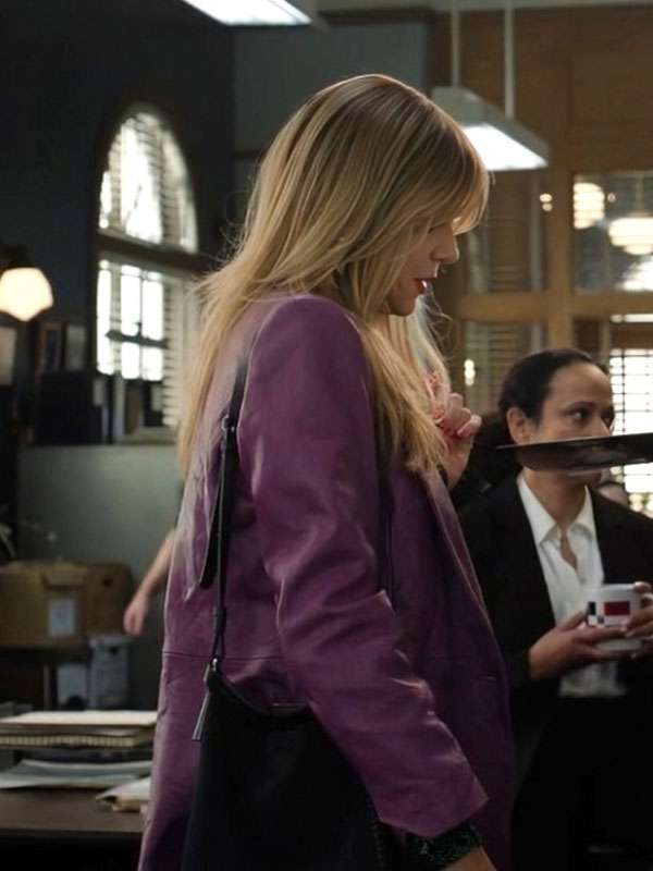 TV Series High Potential 2025 Morgan Gillory Purple Leather Blazer