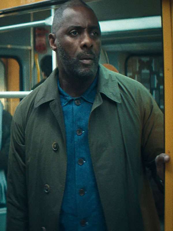 Hijack S02 Idris Elba Green Cotton Trench Coat