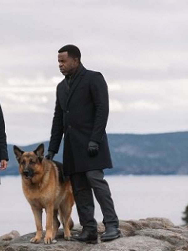 Hudson and Rex Kevin Hanchard Black Wool Coat