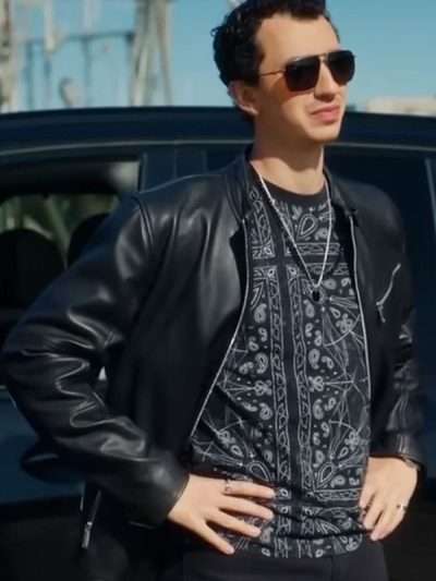 Hudson and Rex 2025 David Klein Black Leather Jacket