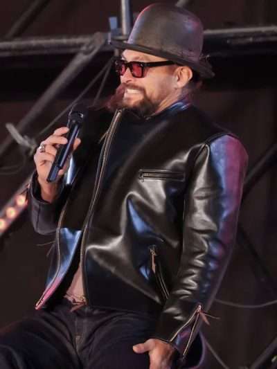 Jason Momoa Chiba Japan Comic Con Black Leather Jacket