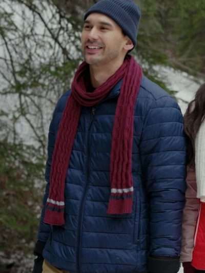 Joey Heyworth Journey to Christmas Blue Puffer Jacket