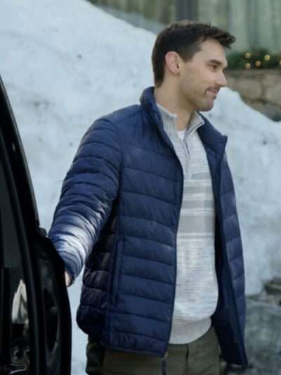 Journey to Christmas Joey Heyworth Blue Puffer Jacket