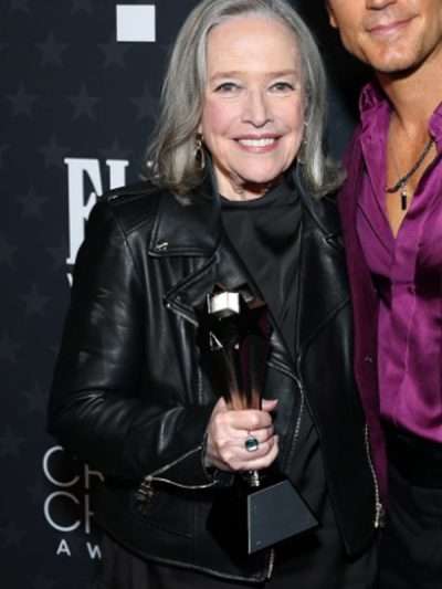 Kathy Bates Matlock Black Biker Leather Jacket