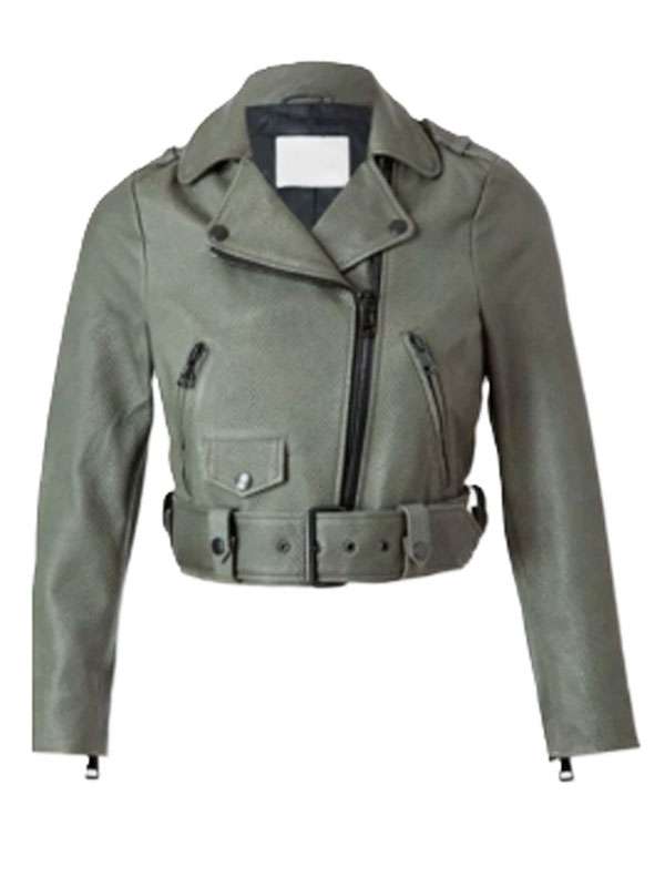 Katie Fleming Morris Heartland 2025 Green Leather Jacket