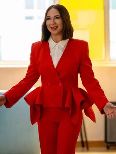 Loot S03 Maya Rudolph Red Peplum Blazer