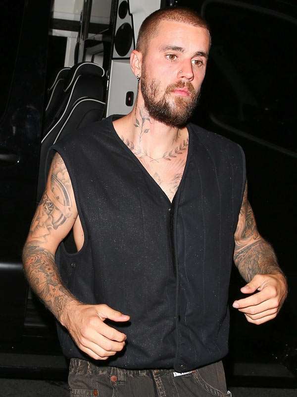 Los Angeles 2025 Justin Bieber Black Cotton Vest