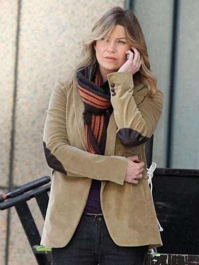 Ellen Pompeo Brown Blazer