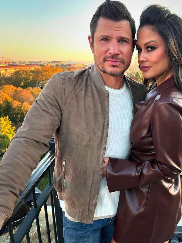 Love Is Blind Nick Lachey Brown Suede Bomber Leather Jacket