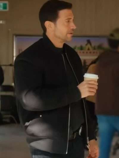 Hudson and Rex 2025 Luke Roberts Black Bomber Jacket